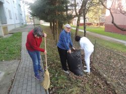 Brigáda s klientmi v areáli zariadenia 